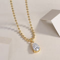Golden Wish Drop Moissanite Necklace