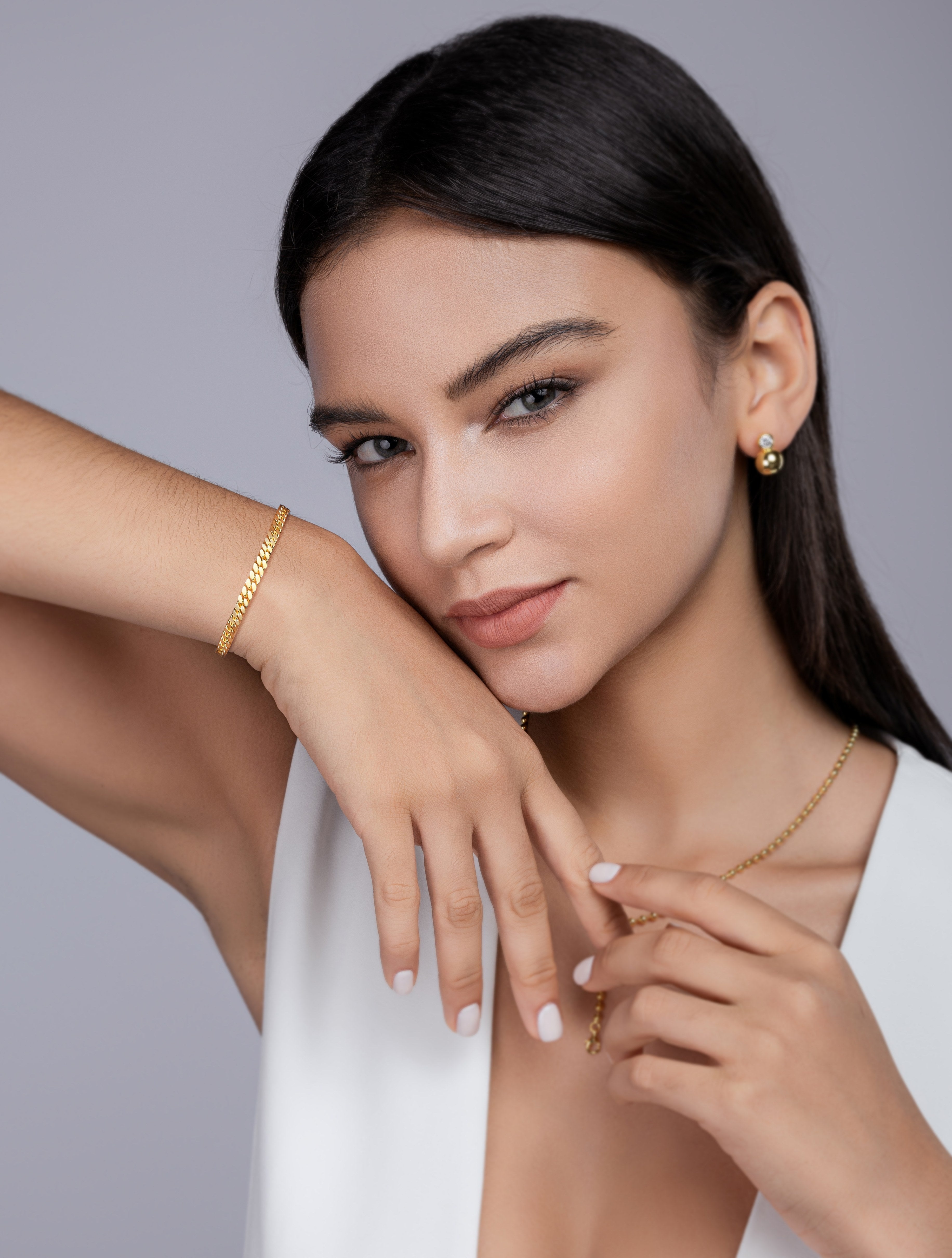 Golden Link Drop Bracelet