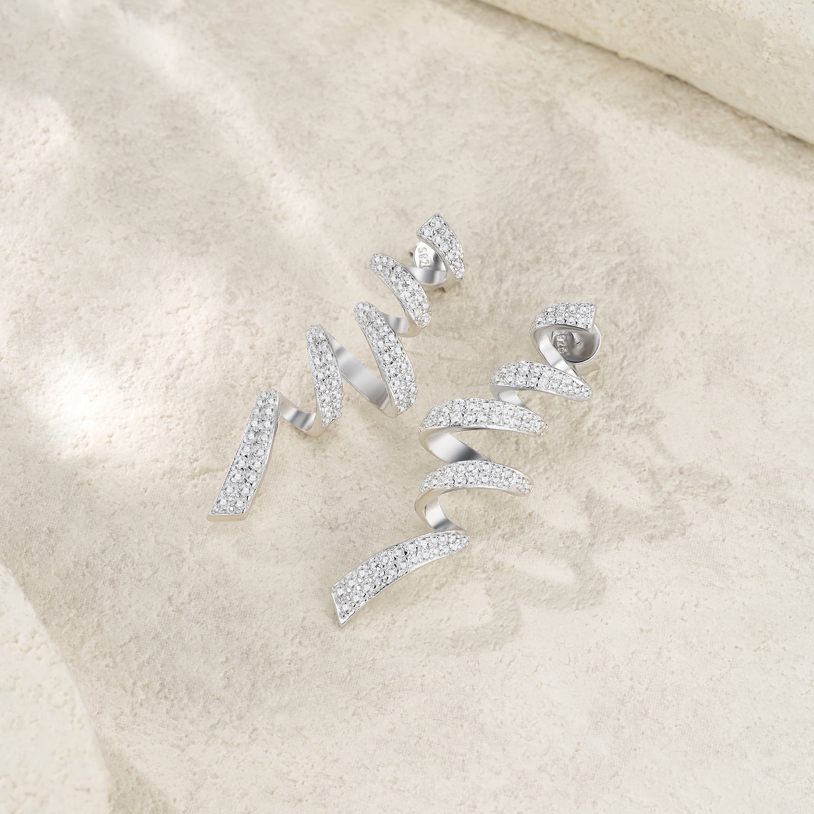 Serpentine Glow Moissanite Earrings