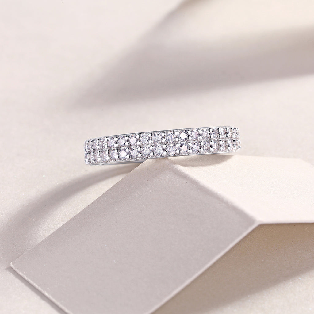 Starlight Pavé Moissanite Eternity Ring