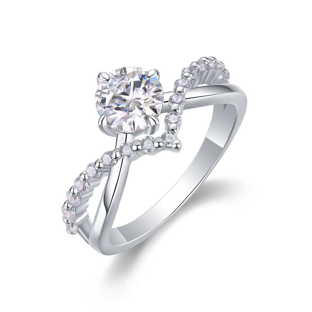 Crown of Love Moissanite Ring