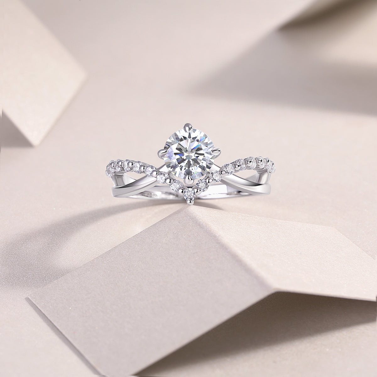 Crown of Love Moissanite Ring