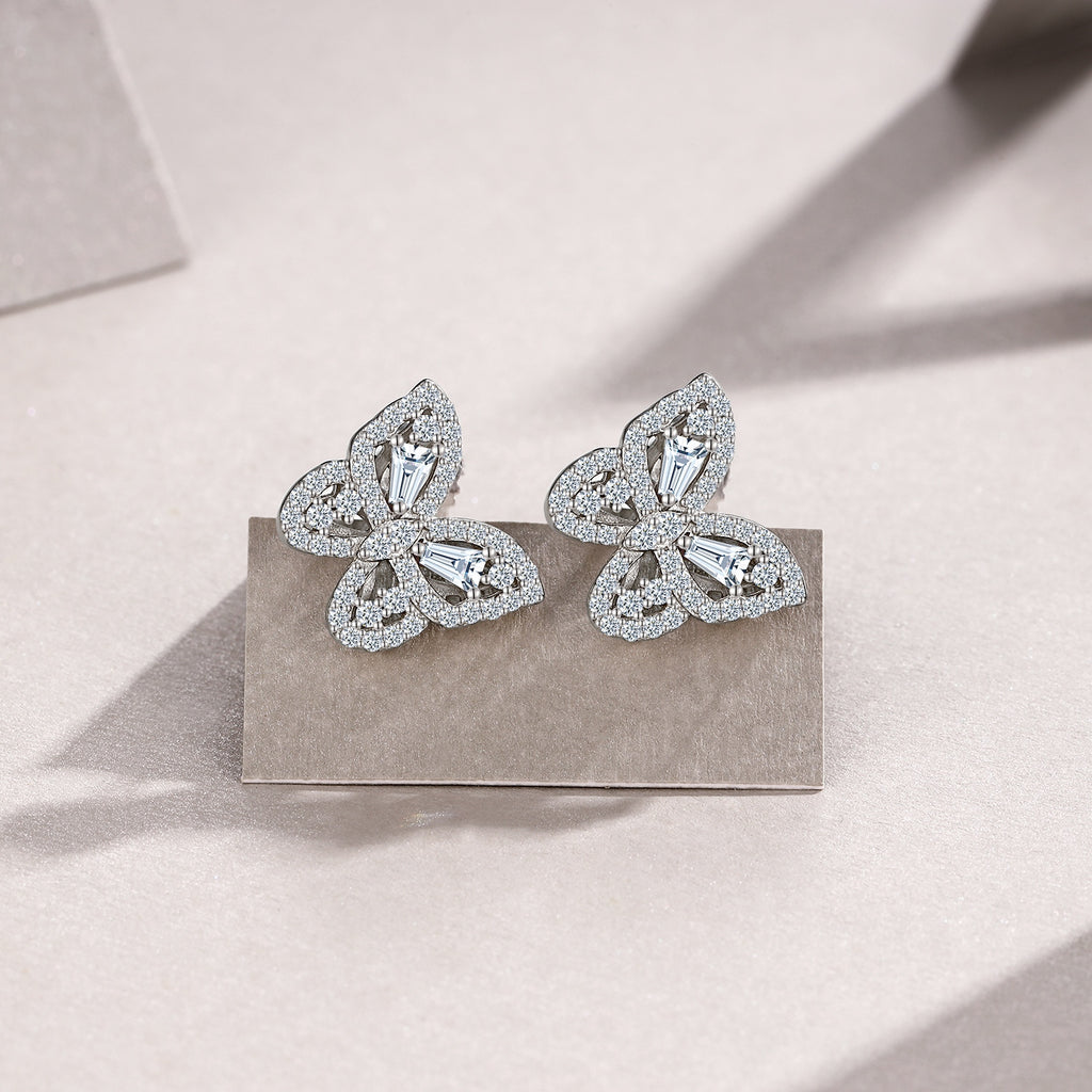 Butterfly Bloom Moissanite Earrings