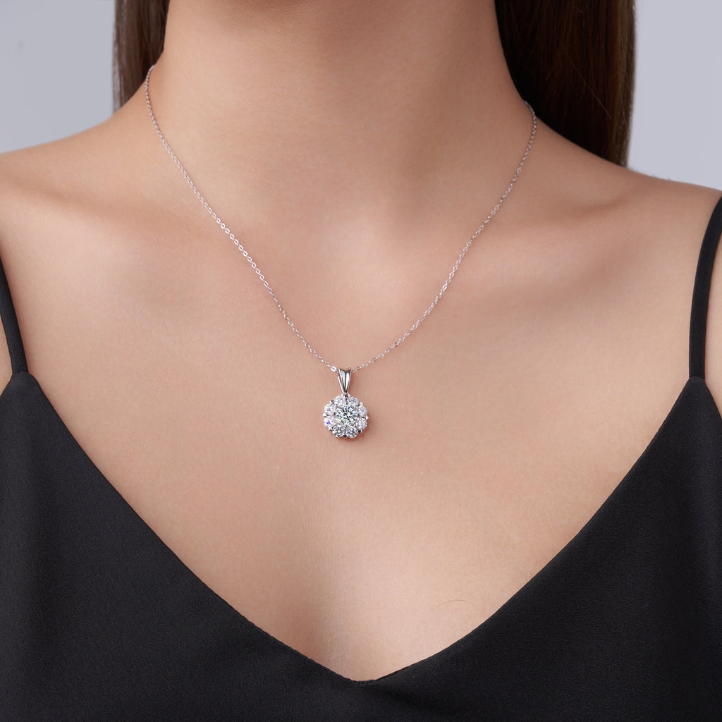 Celestial Bloom Moissanite Necklace