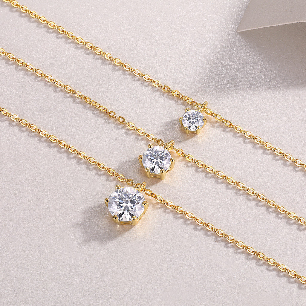 Triple Glow Moissanite Layered Necklace