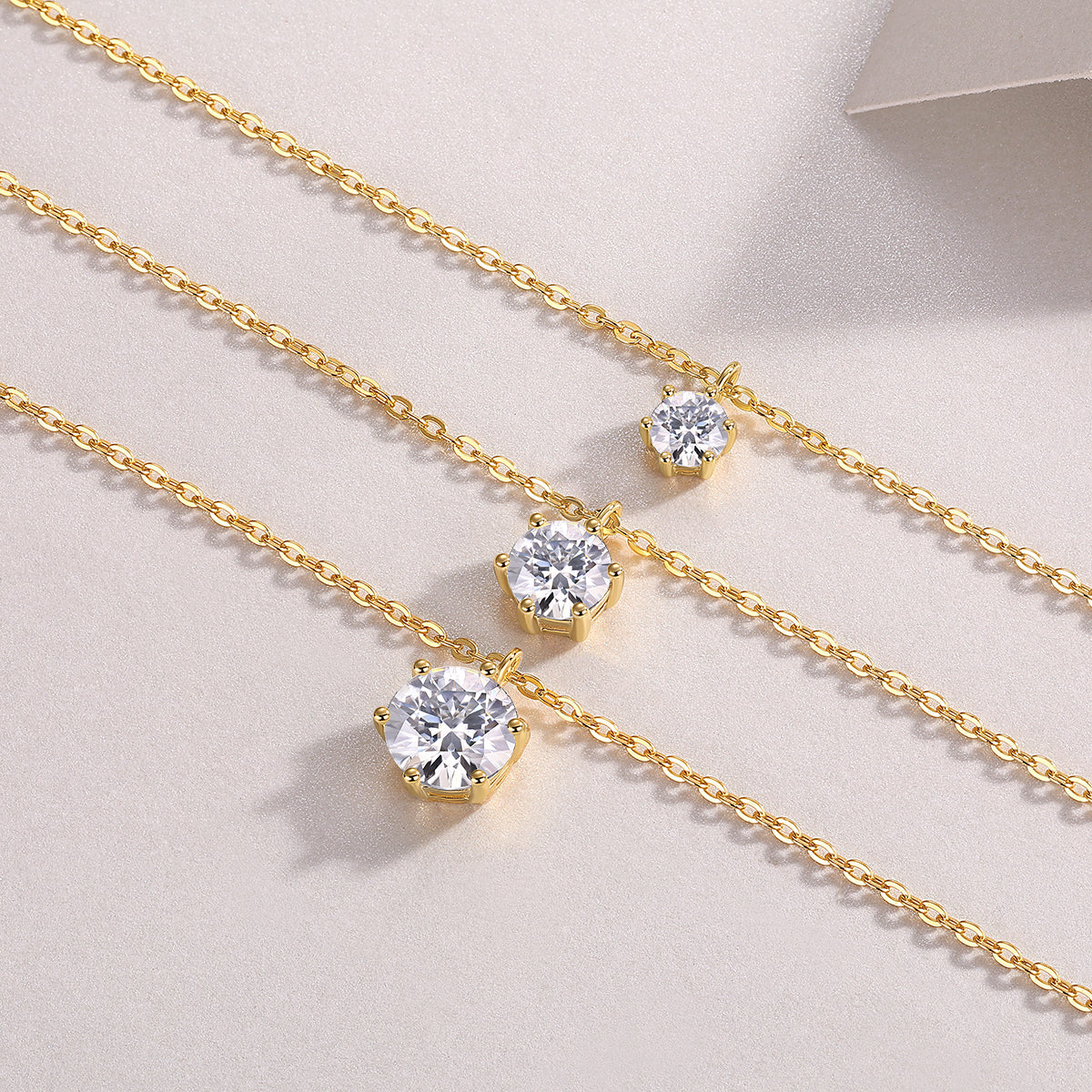 Triple Glow Moissanite Layered Necklace