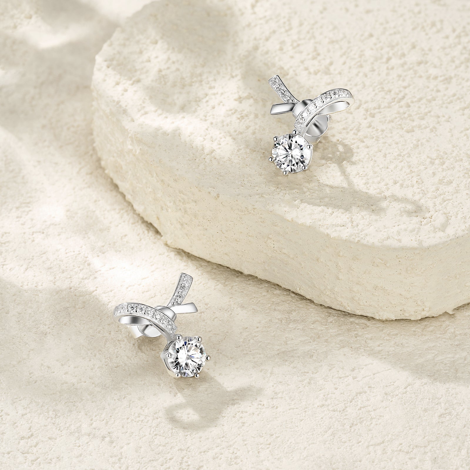 Eternal Bow Moissanite Earrings