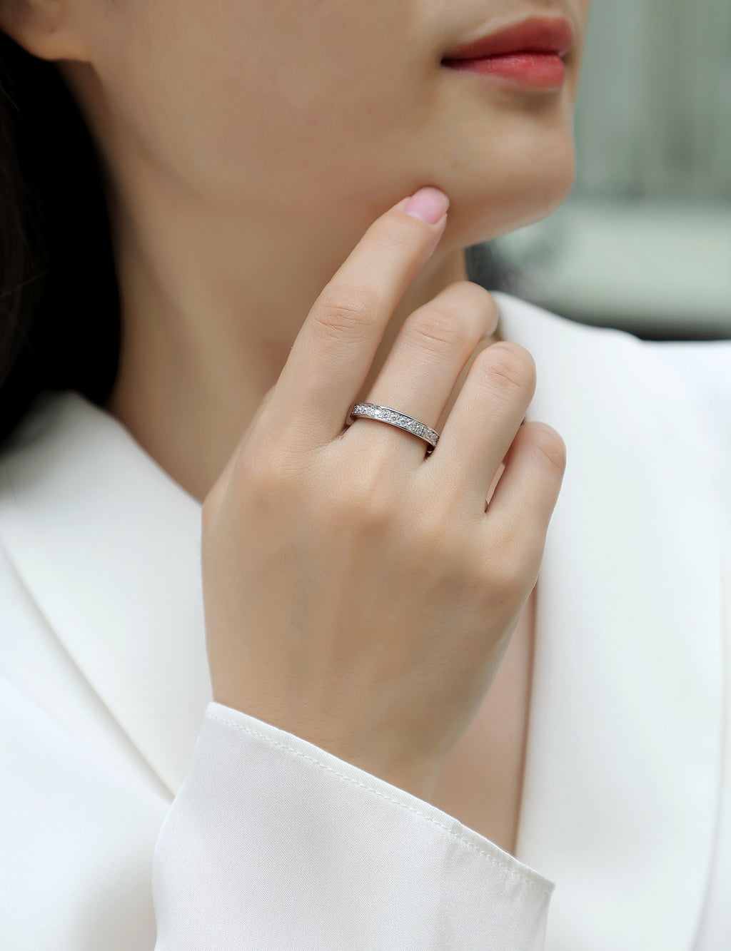 Eternal Line Moissanite Band Ring