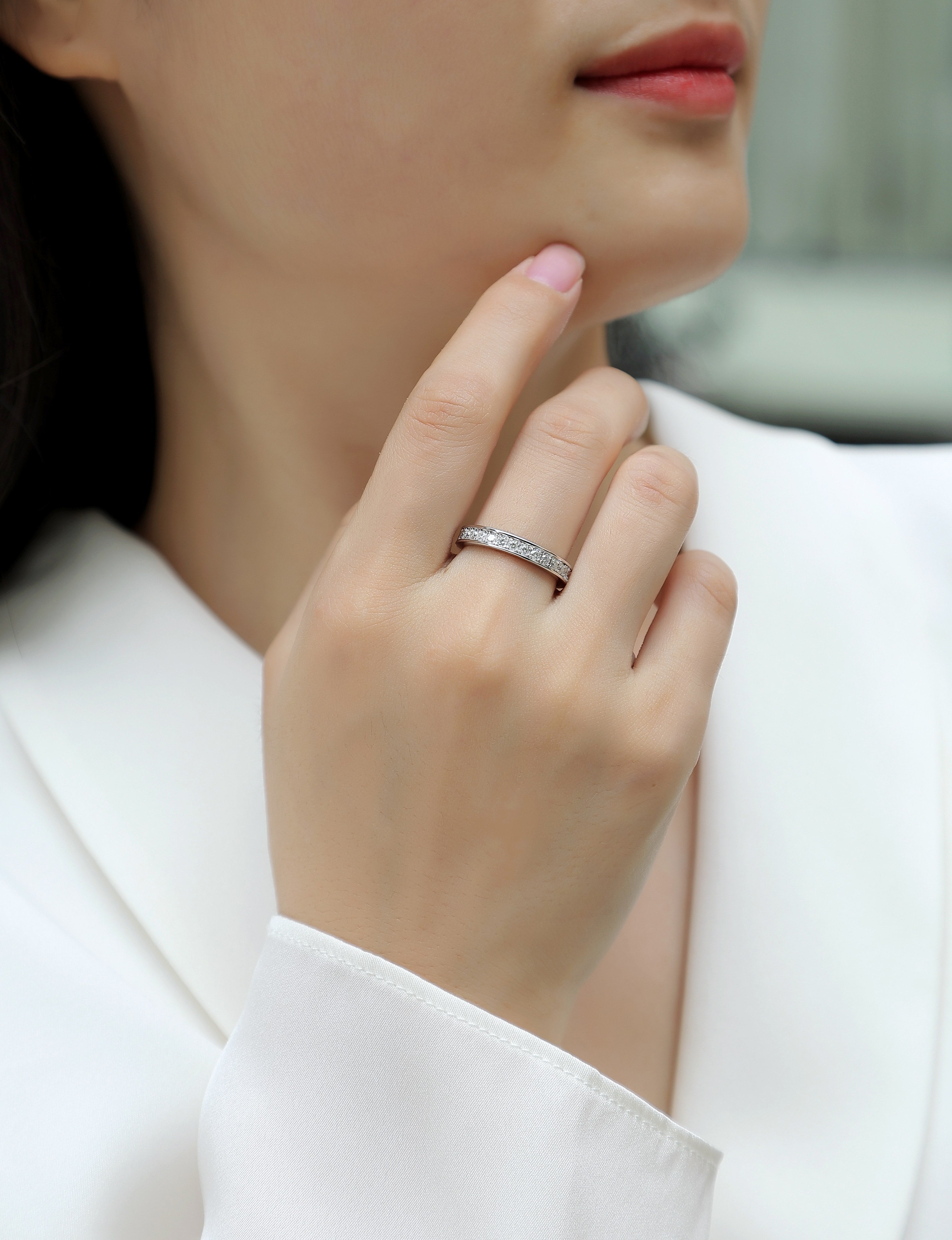 Eternal Line Moissanite Band Ring