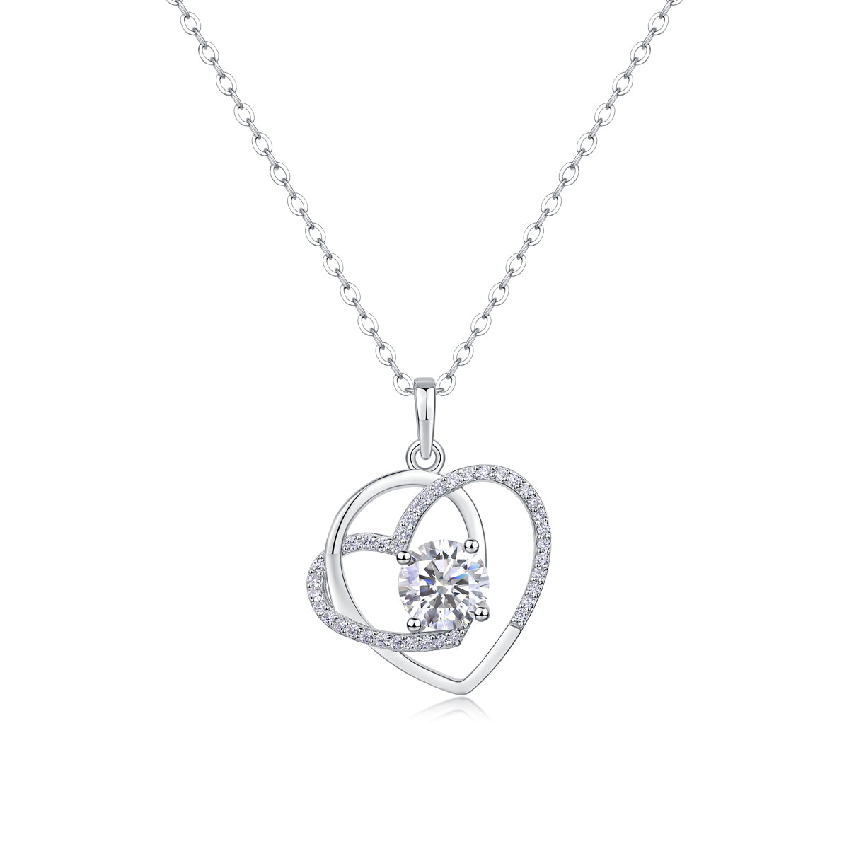 Eternal Double Heart Moissanite Necklace