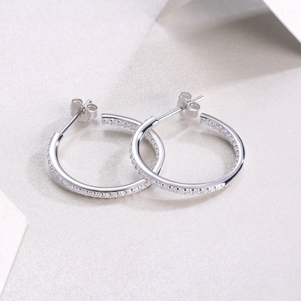 Ribbon Hoop Earrings