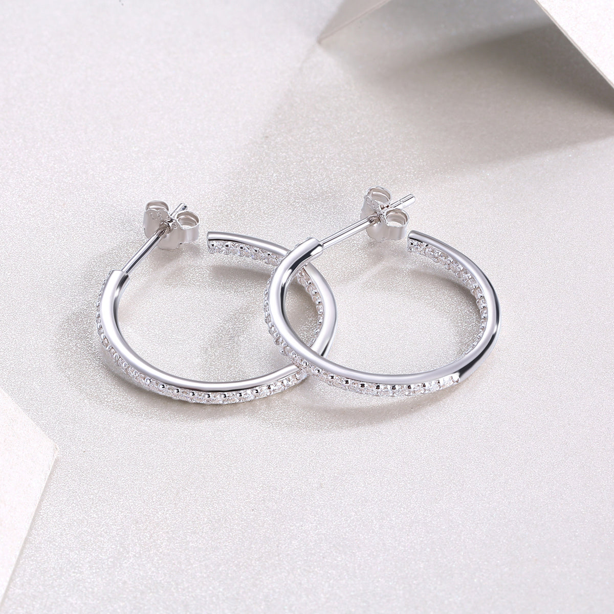 Ribbon Hoop Earrings