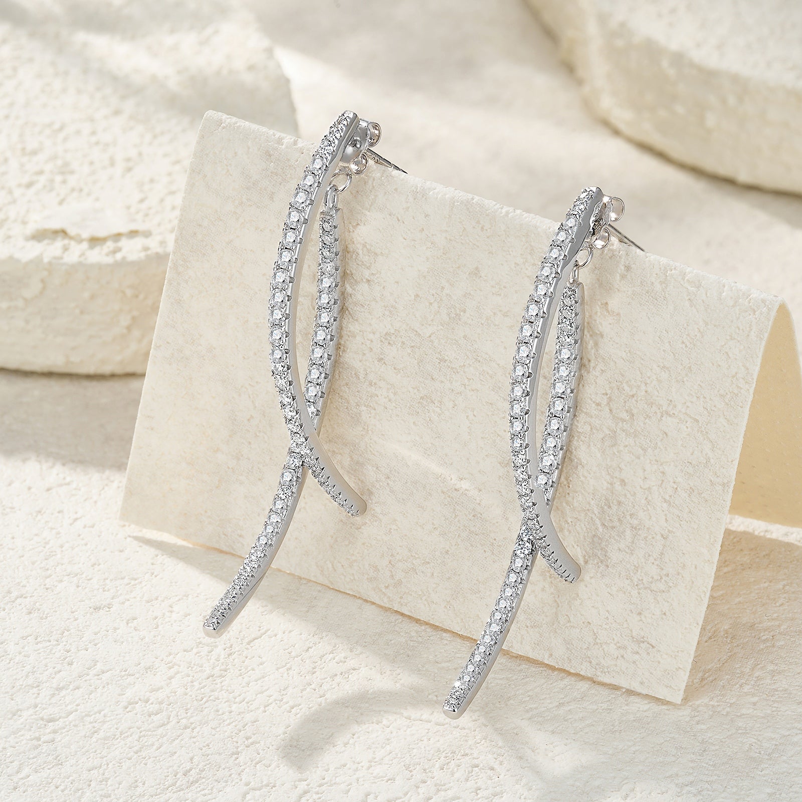 Eclipse Curve Moissanite Earrings