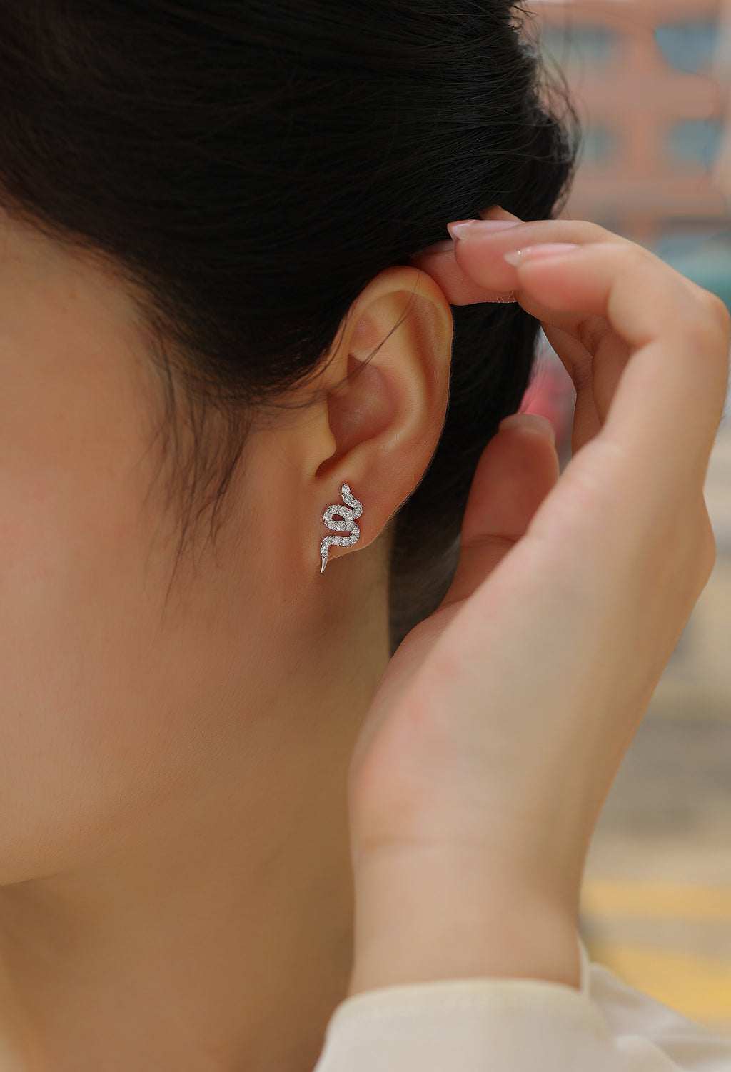 Serpent Glow Stud Earrings