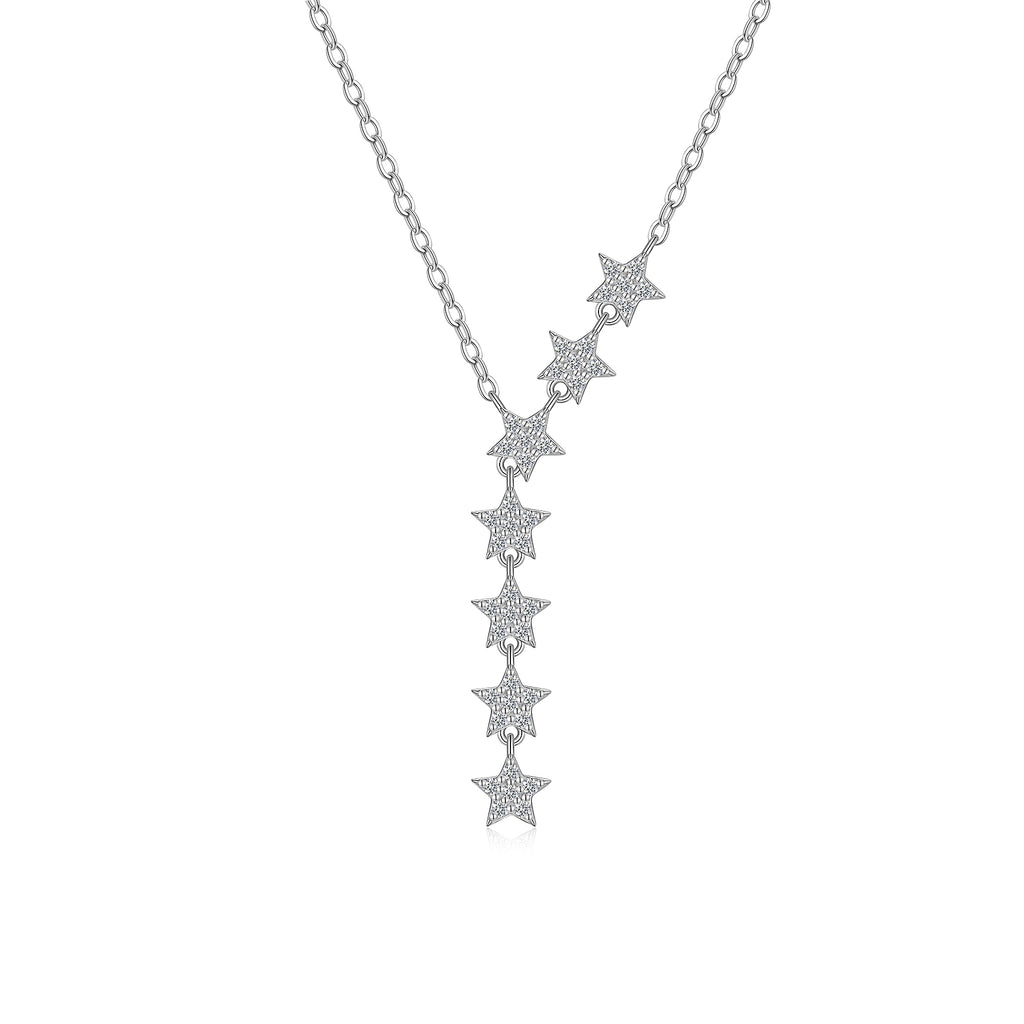 Starlight Drop Moissanite Necklace