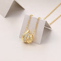 Golden Knot Moissanite Pendant Necklace