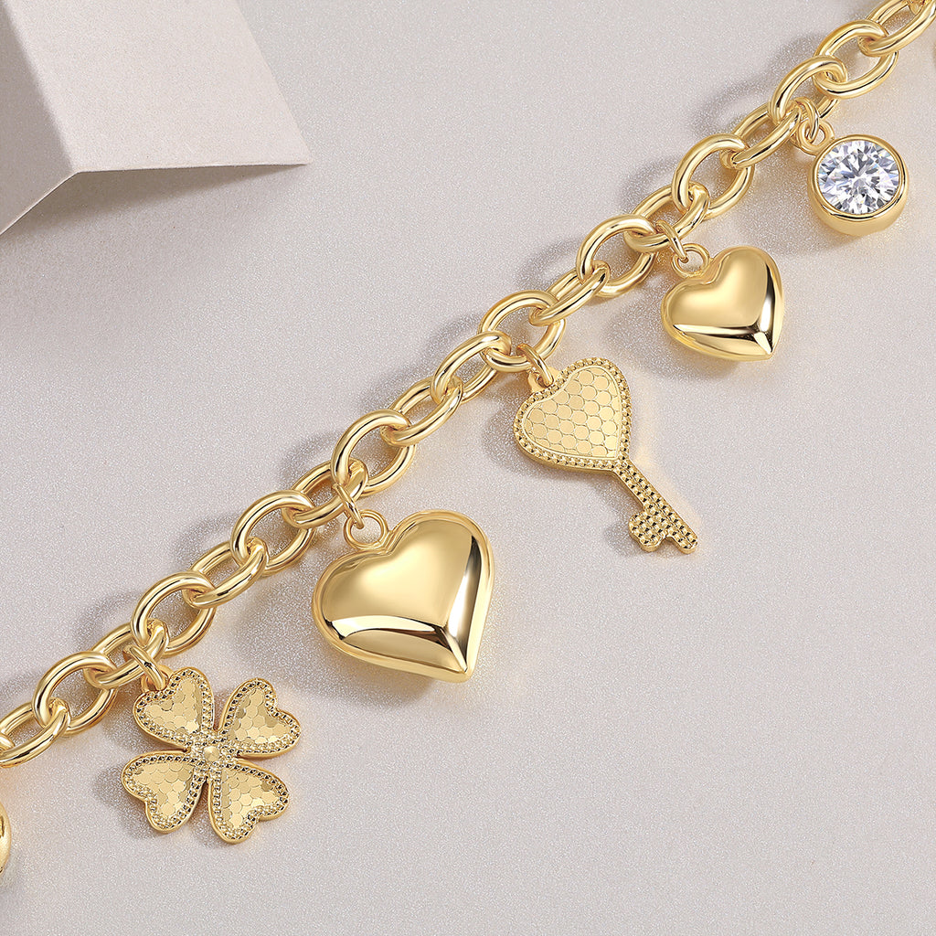 Golden Wishes Charm Bracelet