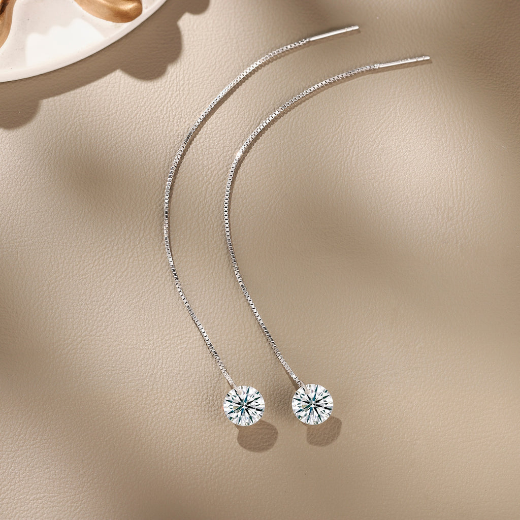 Luminous Drop Moissanite Earrings