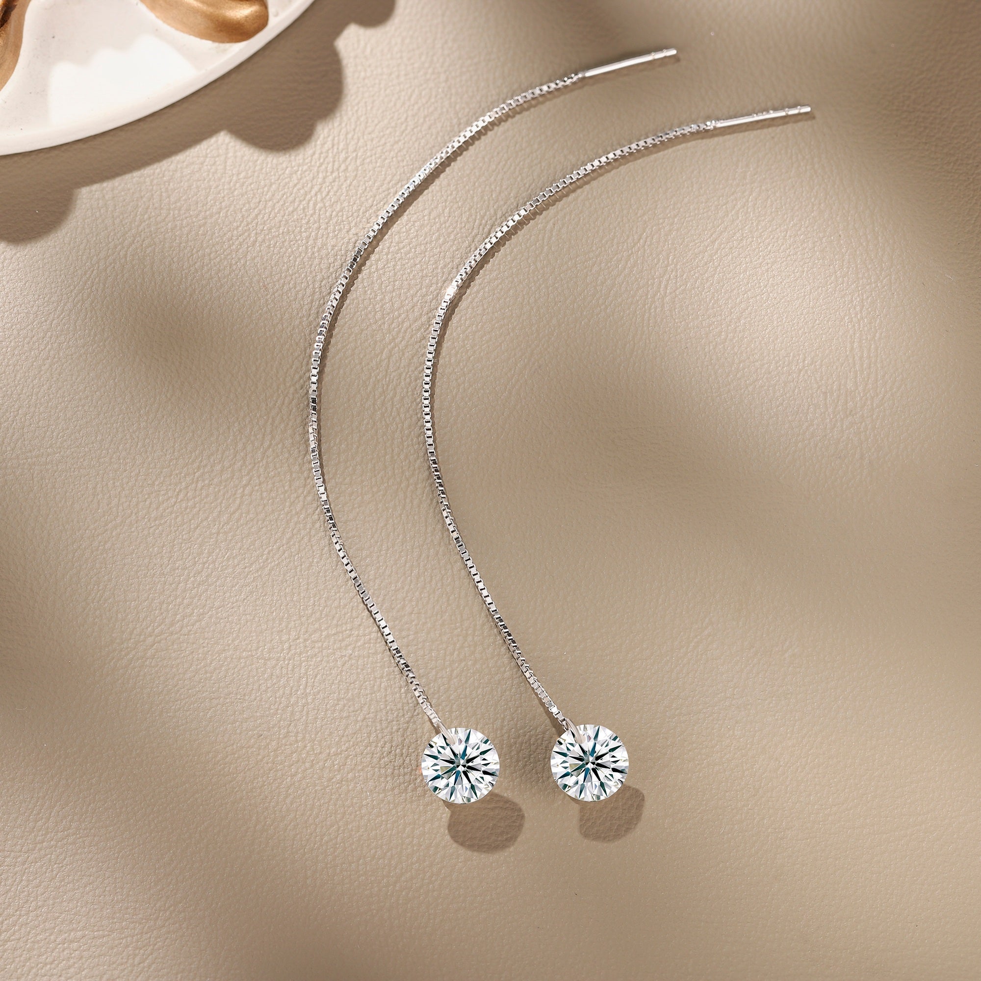 Luminous Drop Moissanite Earrings