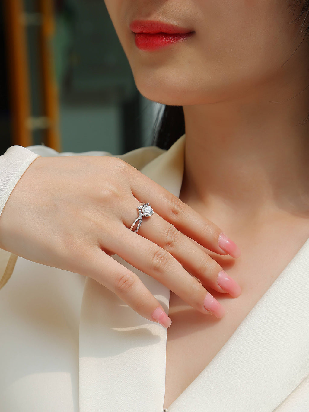 Crown of Love Moissanite Ring