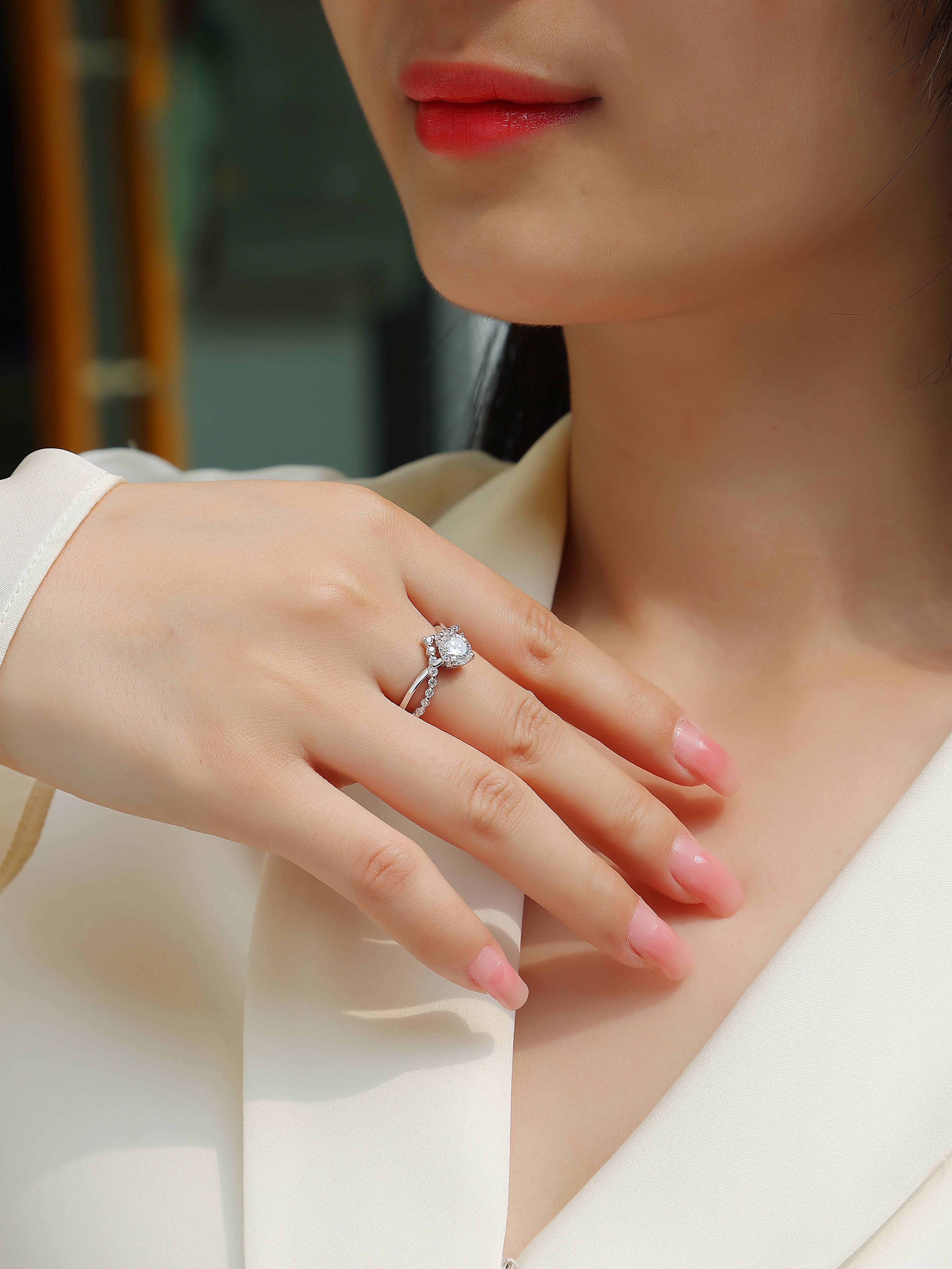 Crown of Love Moissanite Ring