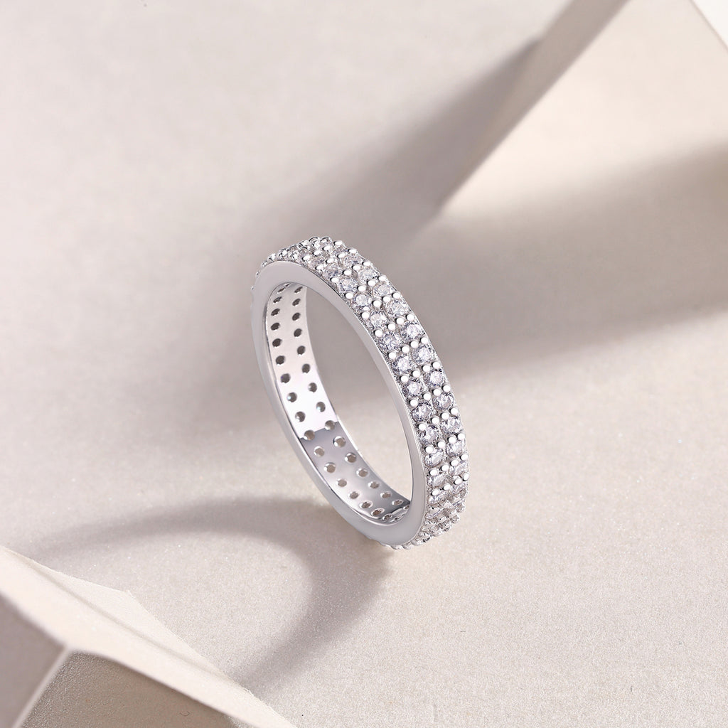 Starlight Pavé Moissanite Eternity Ring