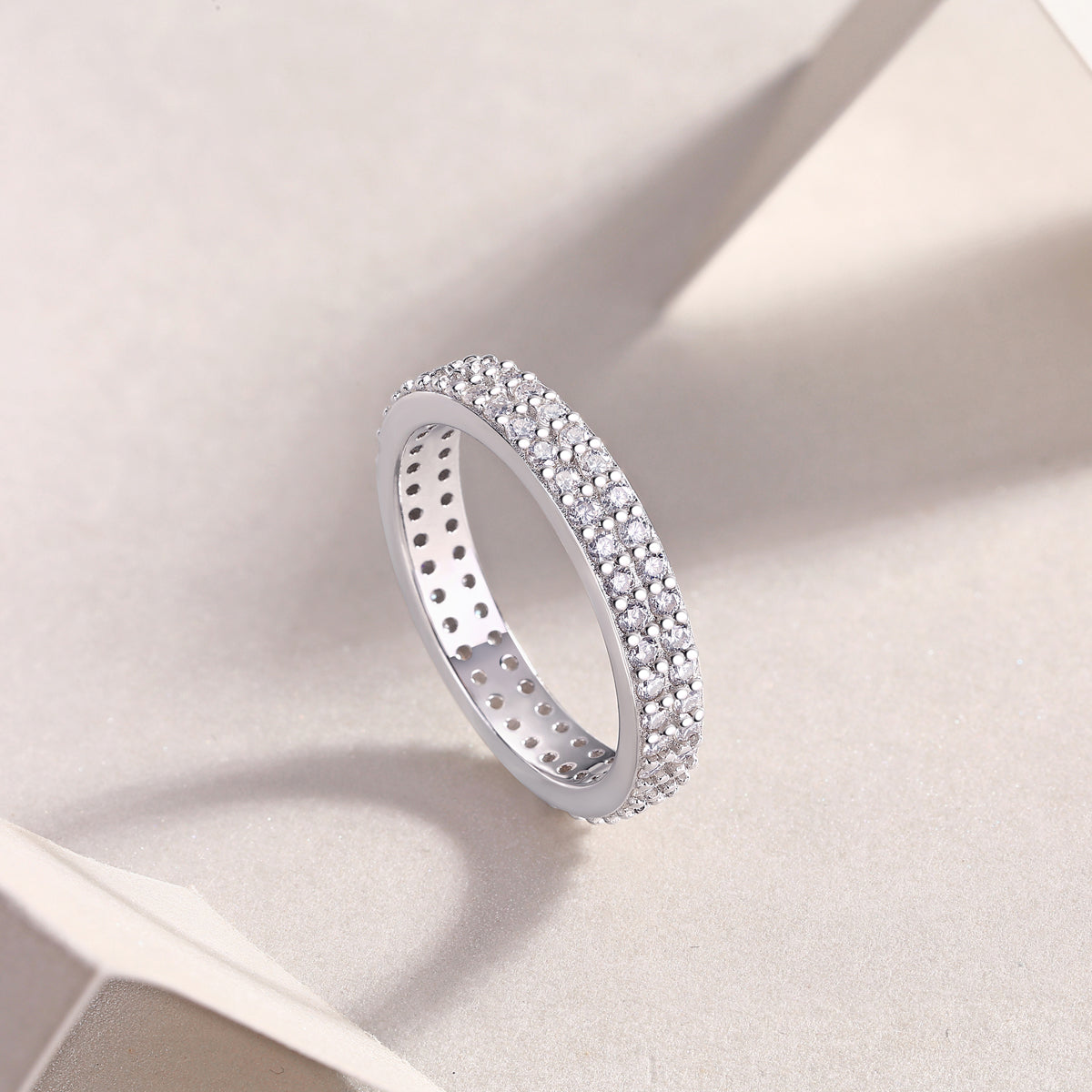 Starlight Pavé Moissanite Eternity Ring