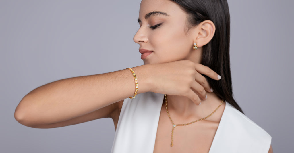 Golden Link Drop Bracelet