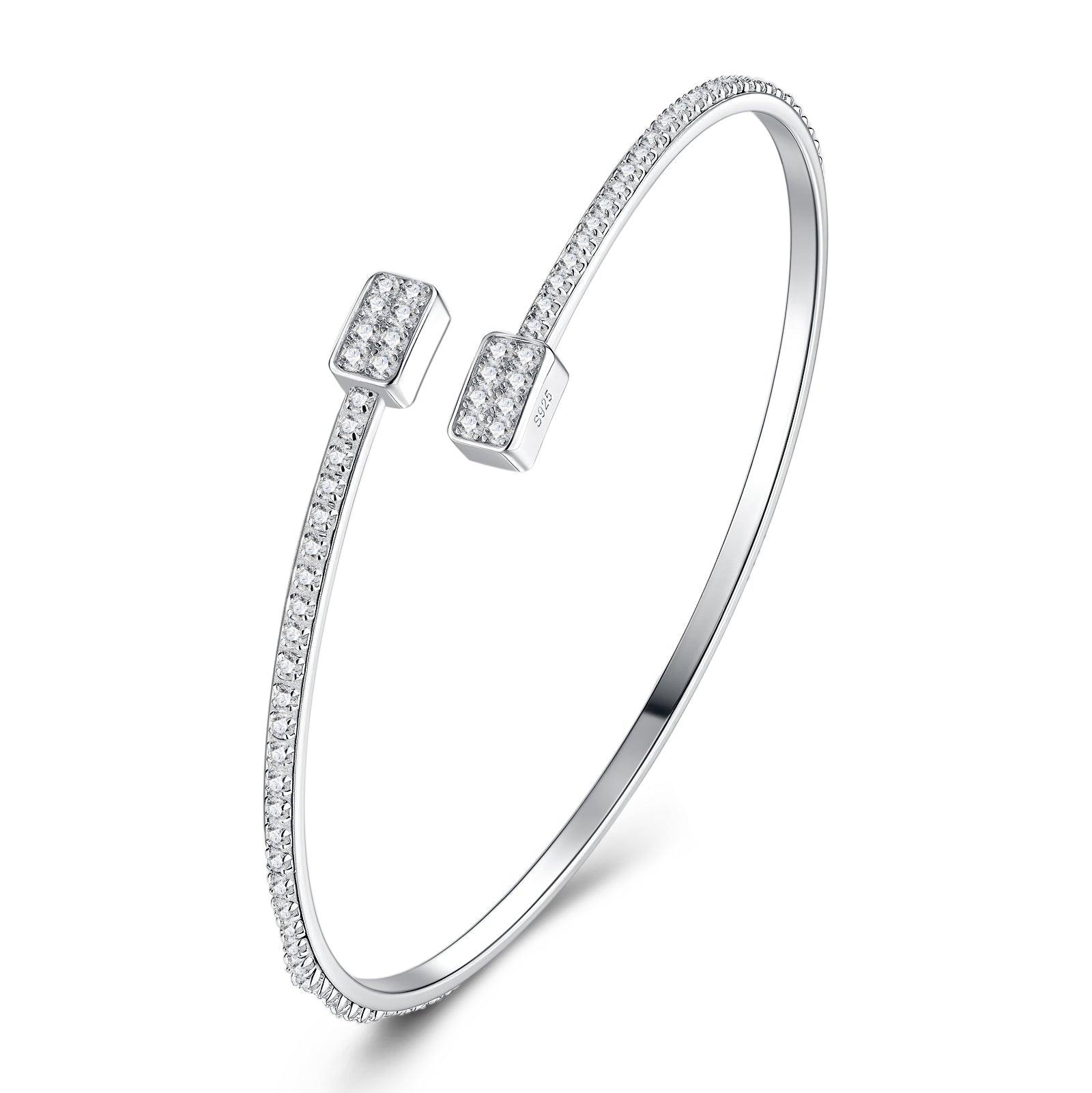 Elegance Edge Moissanite Bangle