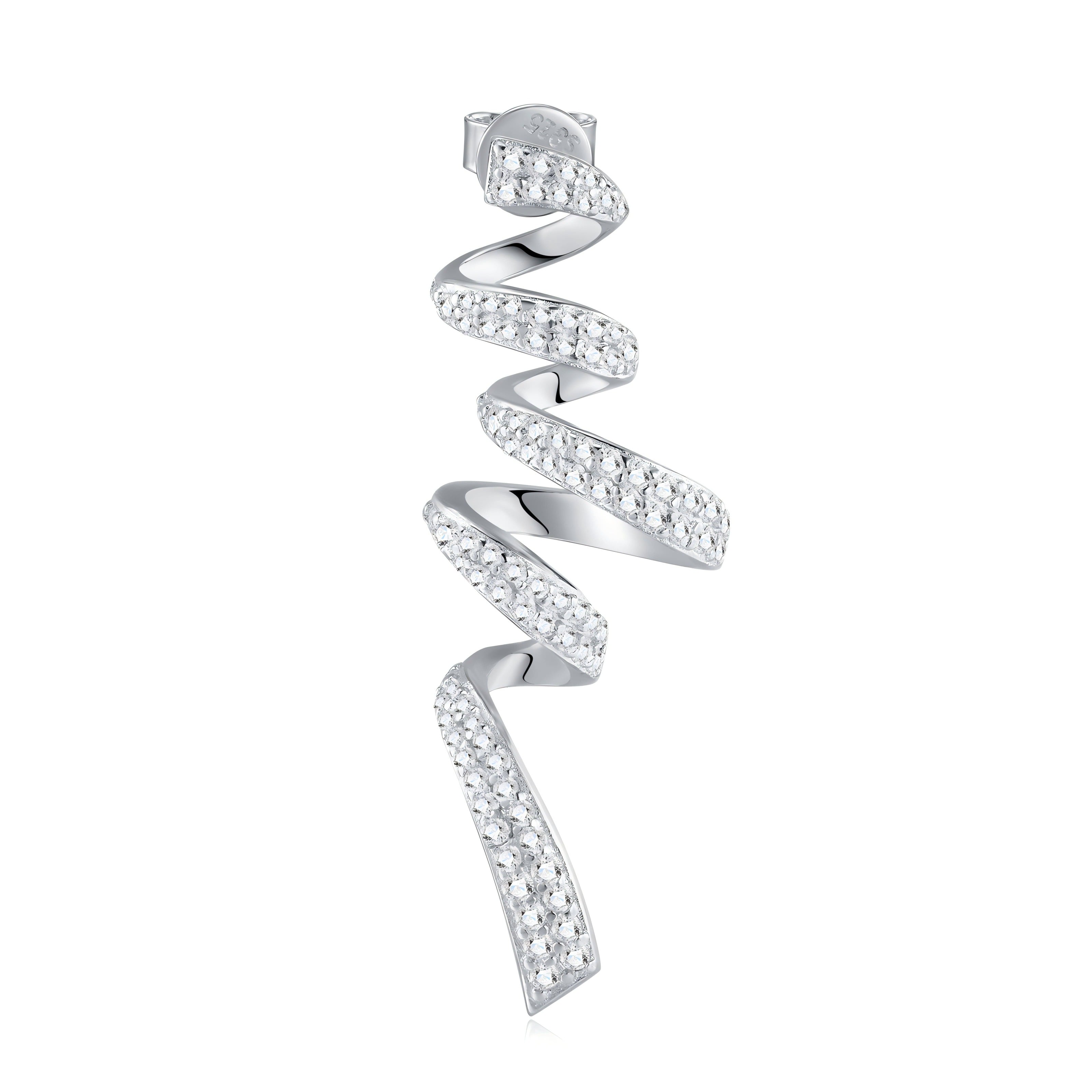 Serpentine Glow Moissanite Earrings