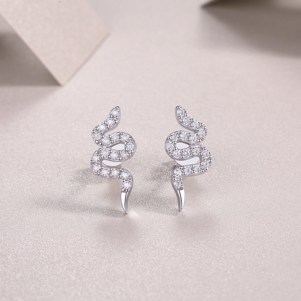 Serpent Glow Stud Earrings