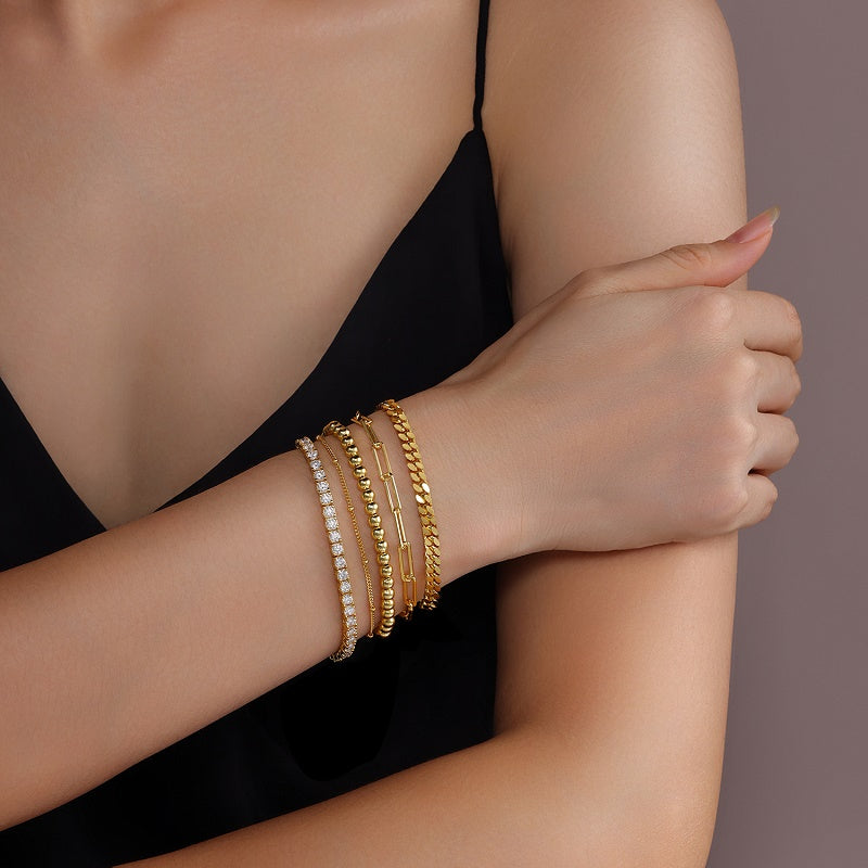 Structured Glow Bracelet Stack