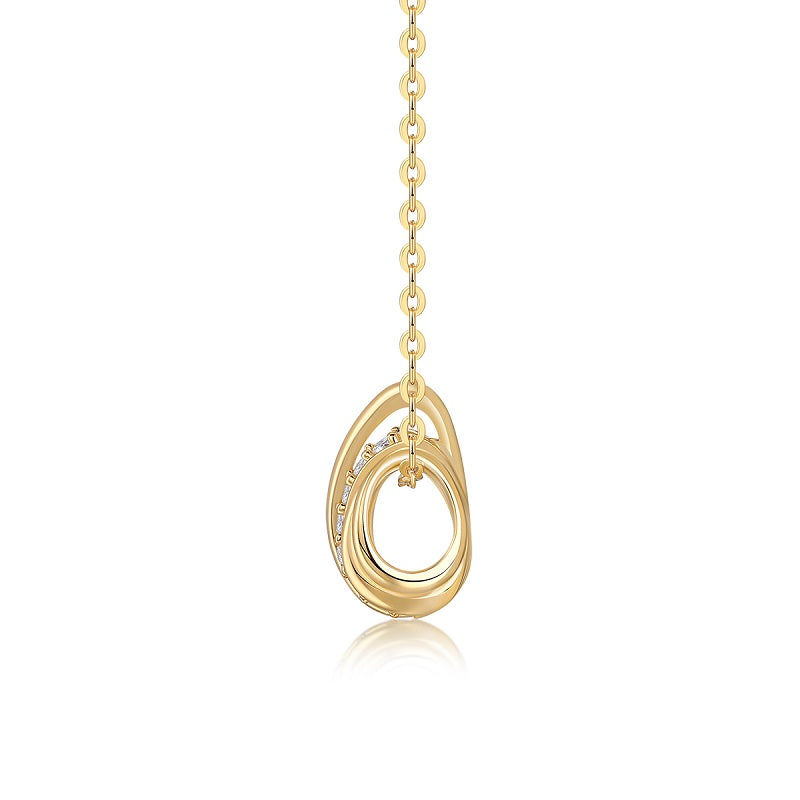 Golden Knot Moissanite Pendant Necklace