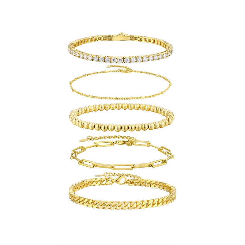 Structured Glow Bracelet Stack