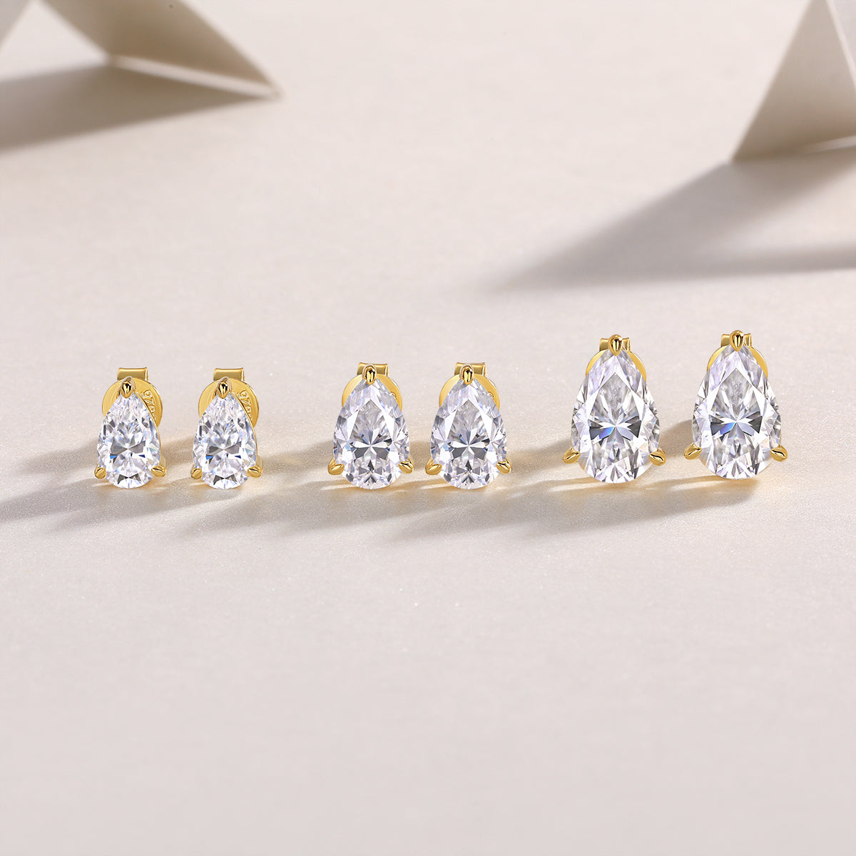 Leaf Drop Stud Earrings
