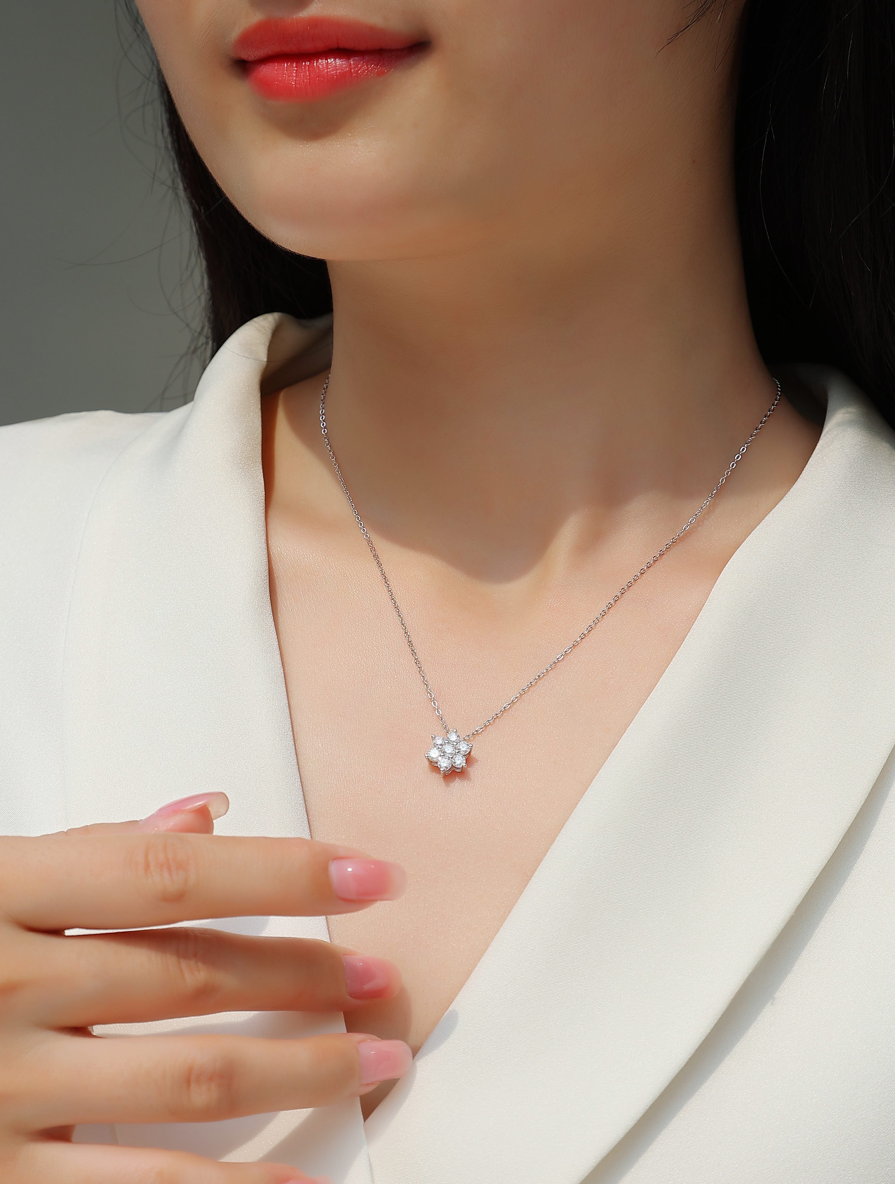 Snowflake Flutter Necklace