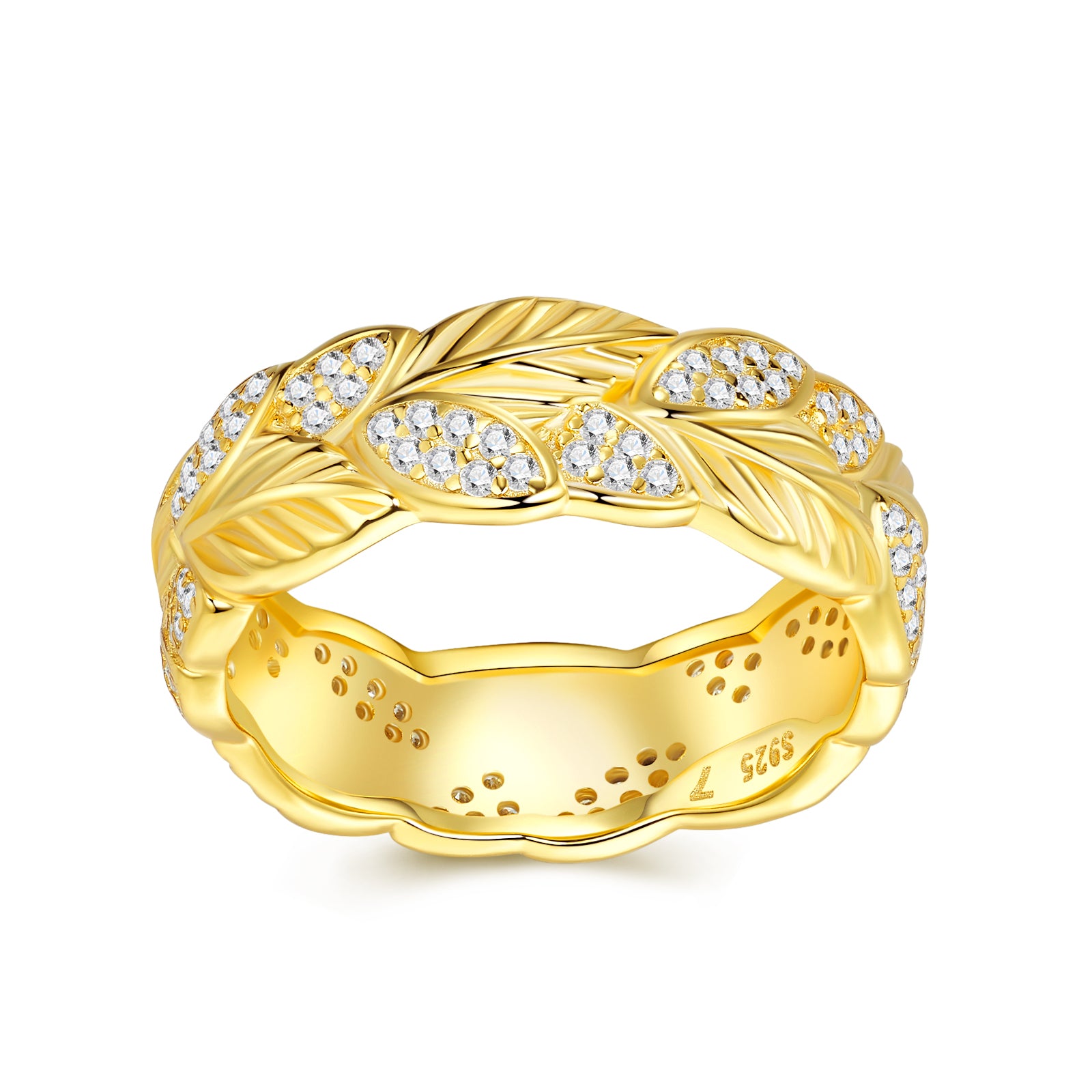 Golden Leaf Luxe Moissanite Ring