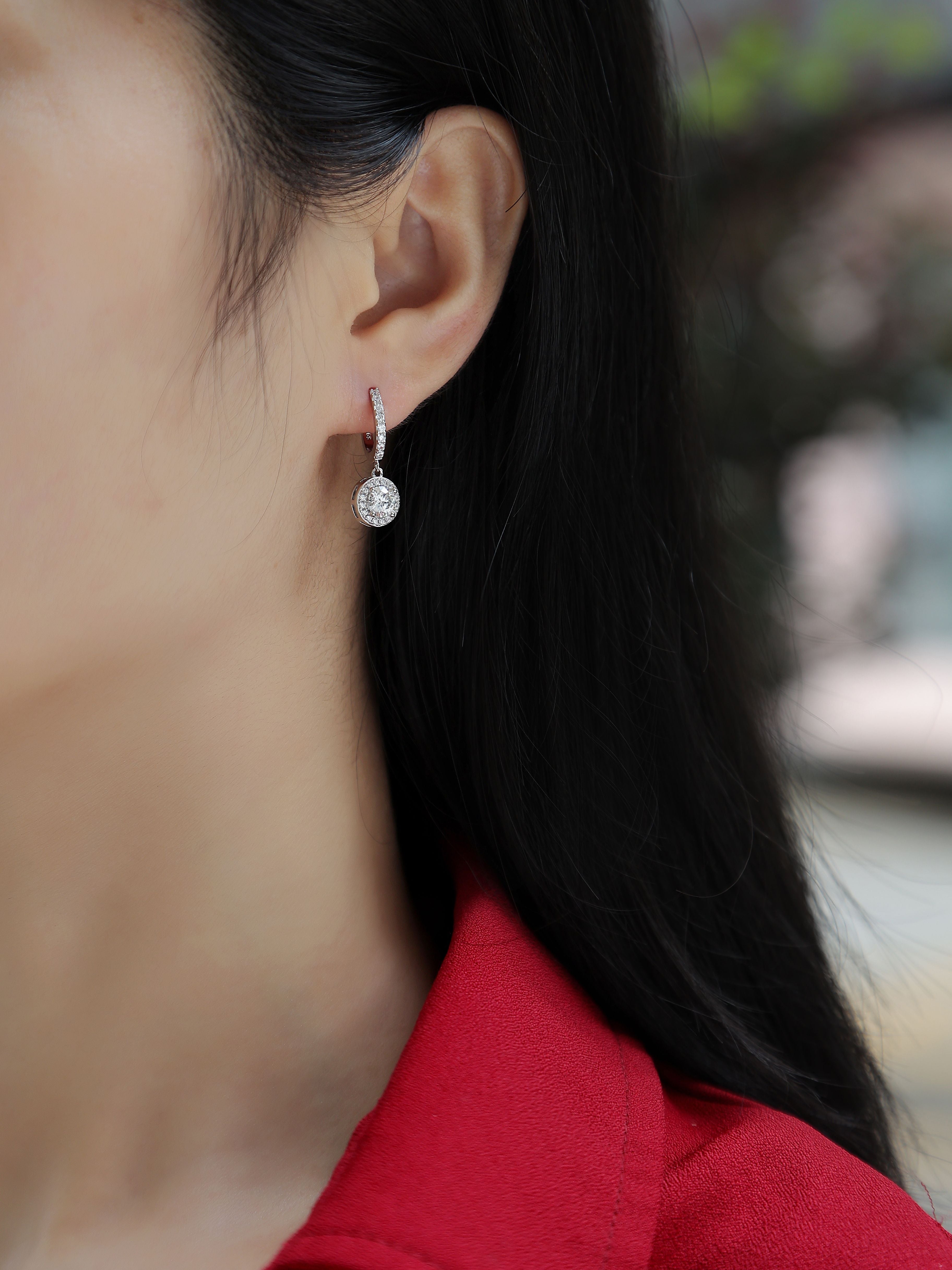 Radiant Halo Drop Earring