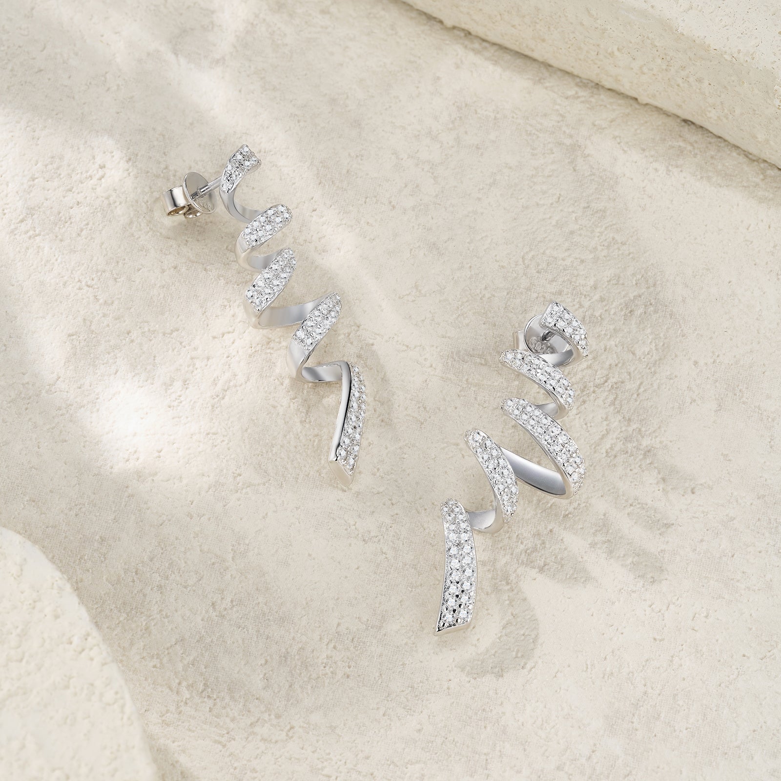 Serpentine Glow Moissanite Earrings