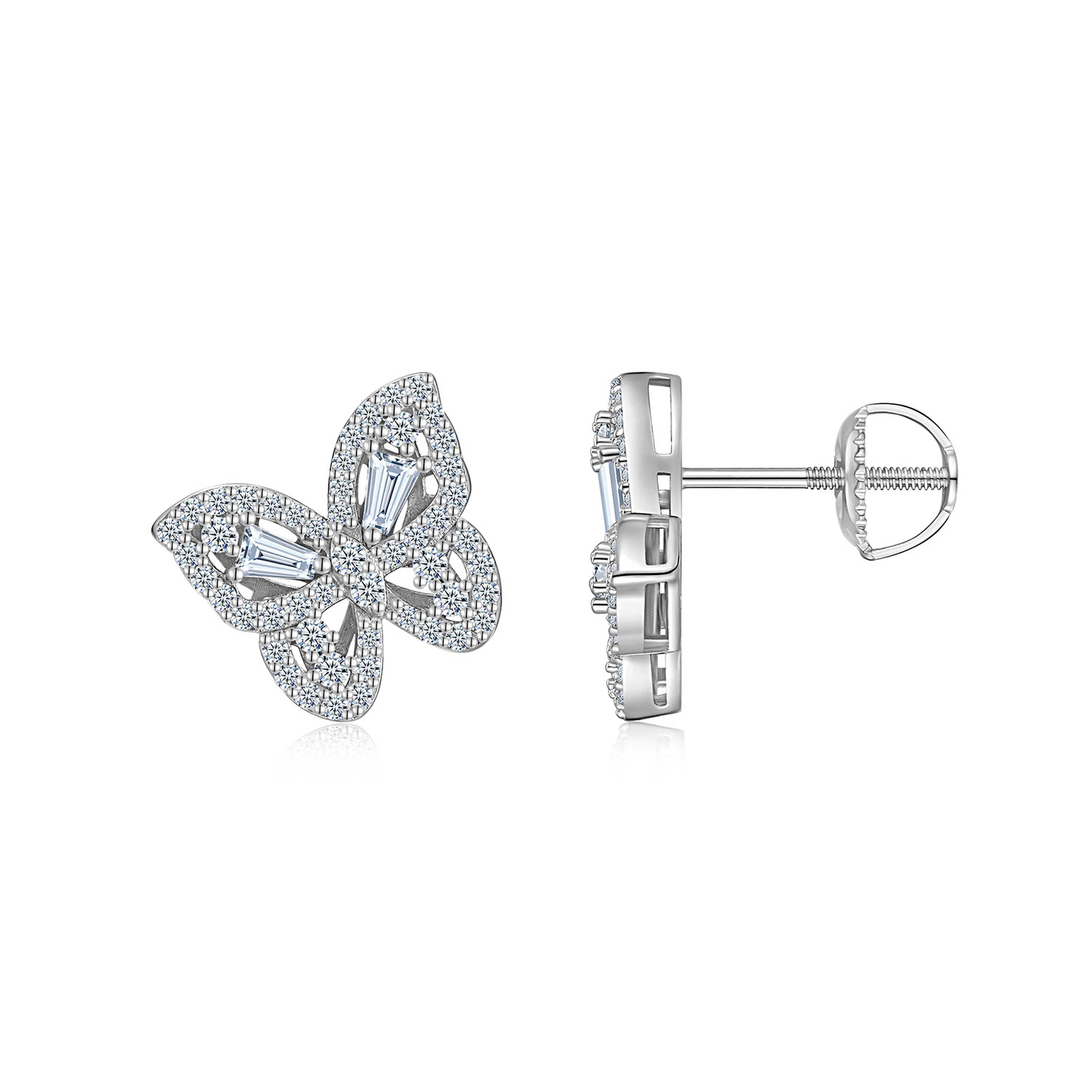 Butterfly Bloom Moissanite Earrings