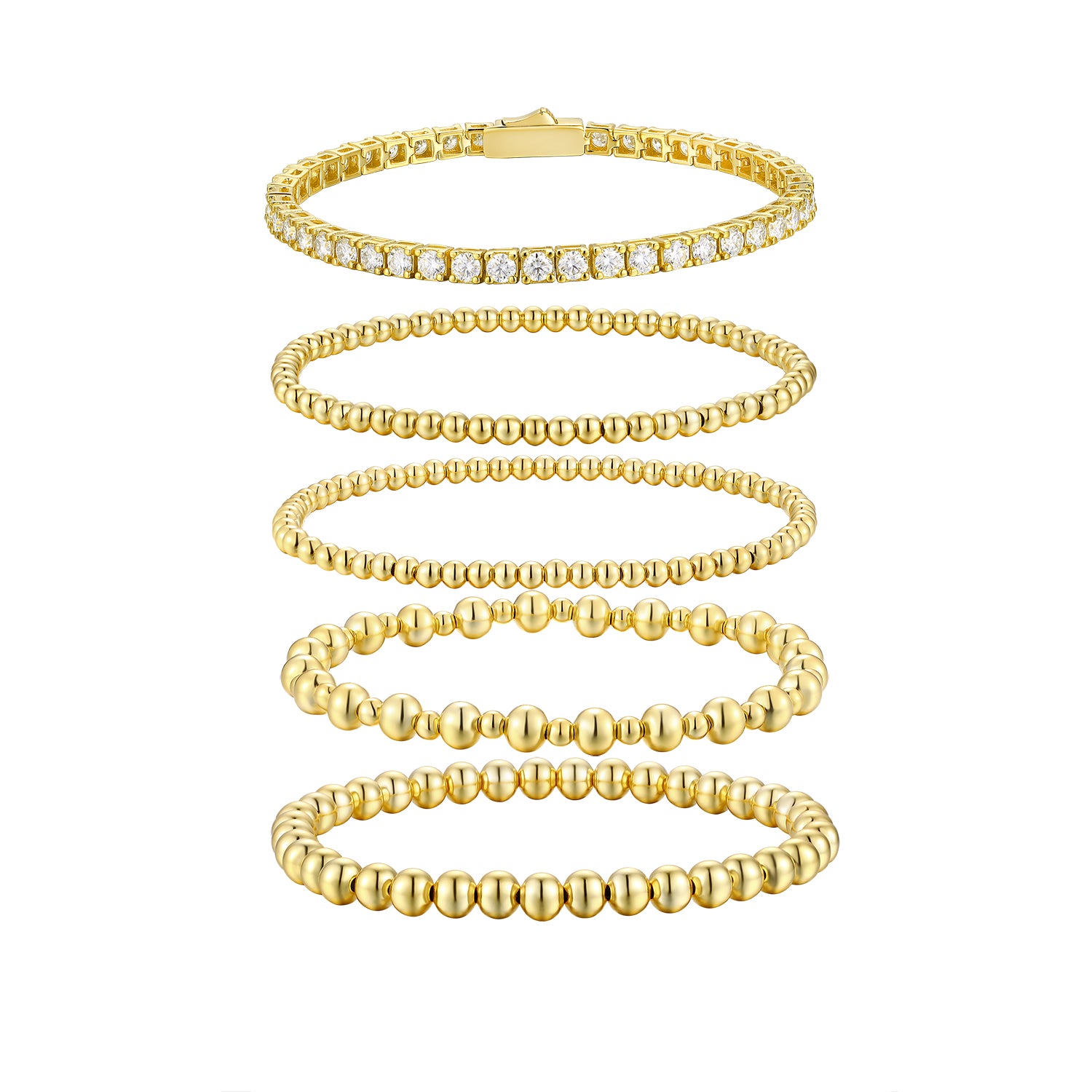 Golden Harmony Bracelet Set