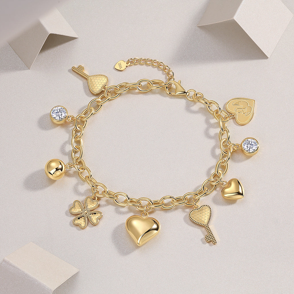 Golden Wishes Charm Bracelet