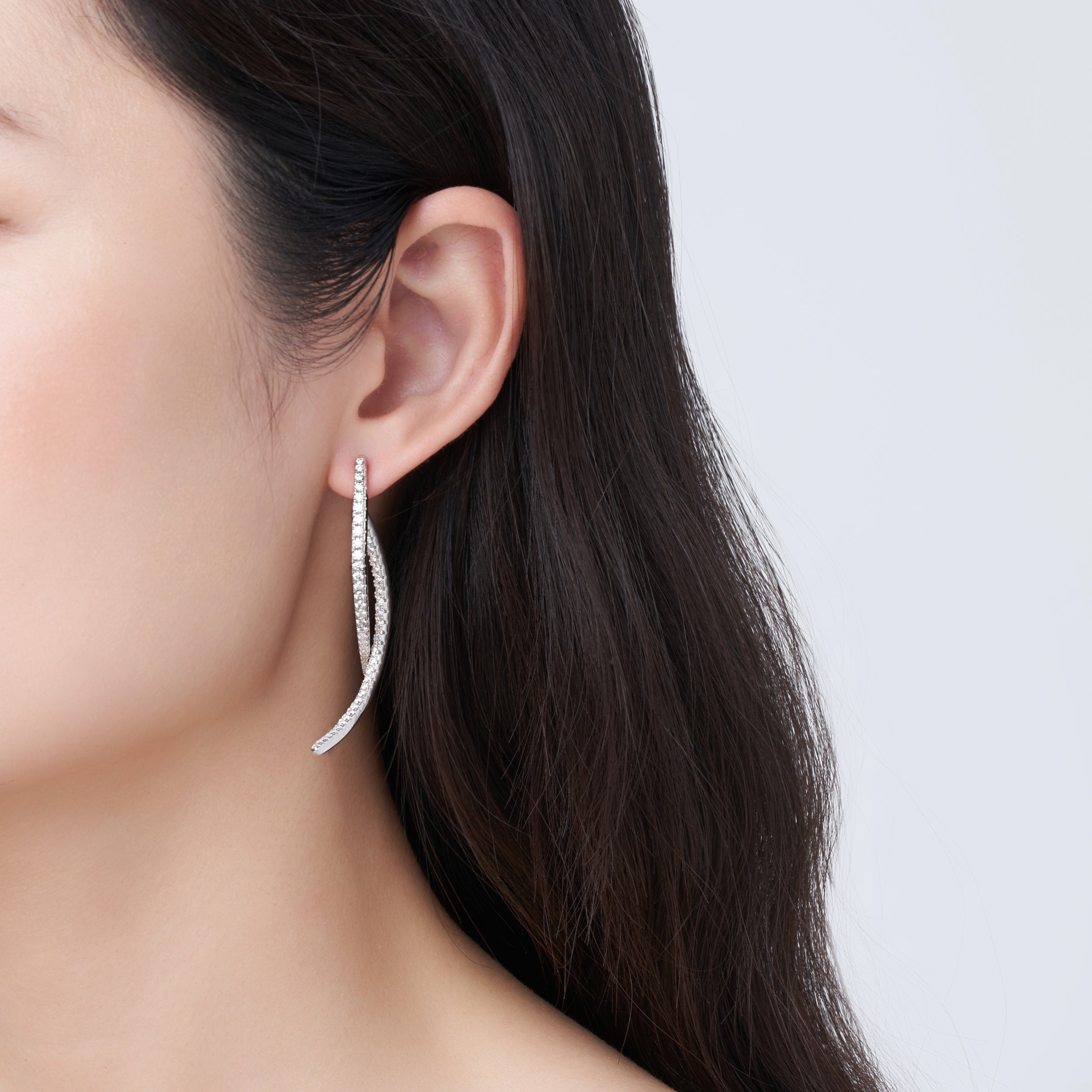 Eclipse Curve Moissanite Earrings
