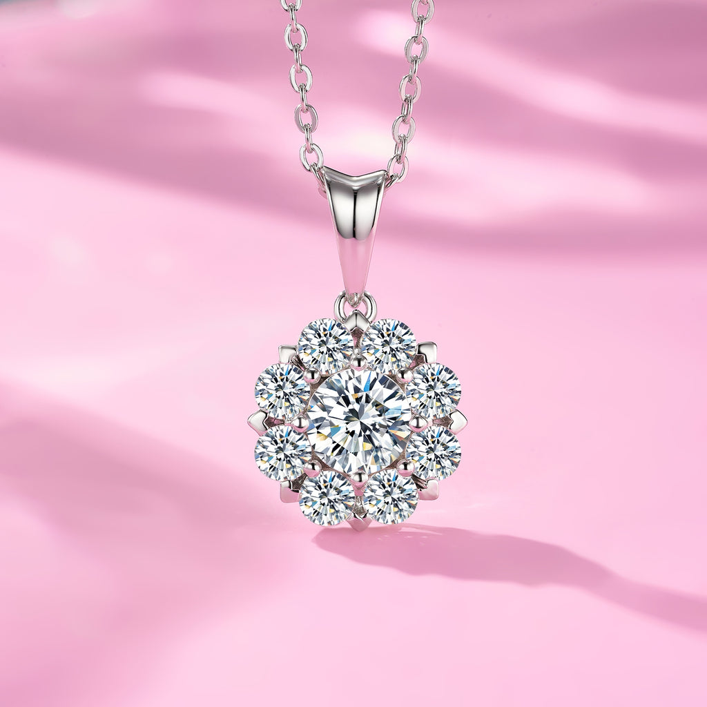 Celestial Bloom Moissanite Necklace