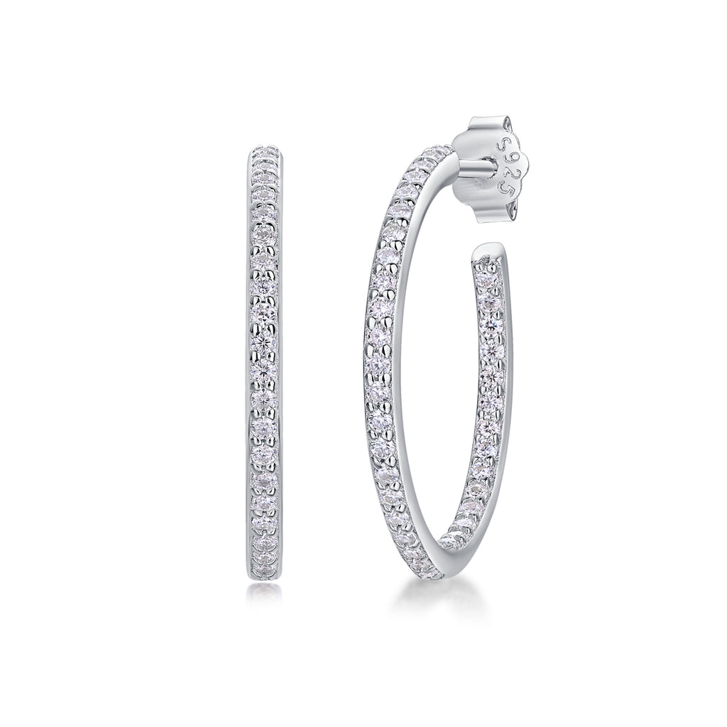 Ribbon Hoop Earrings