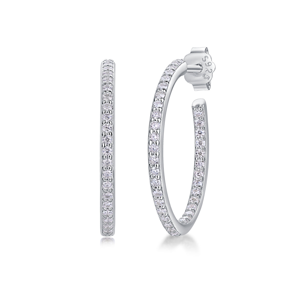 Ribbon Hoop Earrings