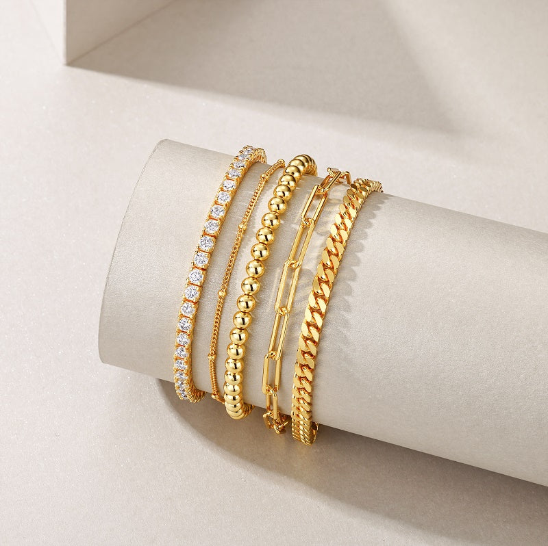Structured Glow Bracelet Stack