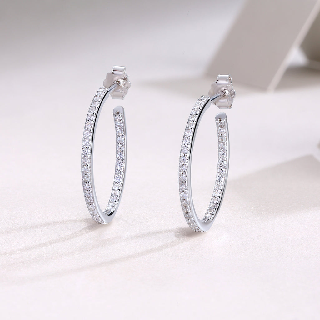 Ribbon Hoop Earrings