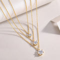 Triple Glow Moissanite Layered Necklace