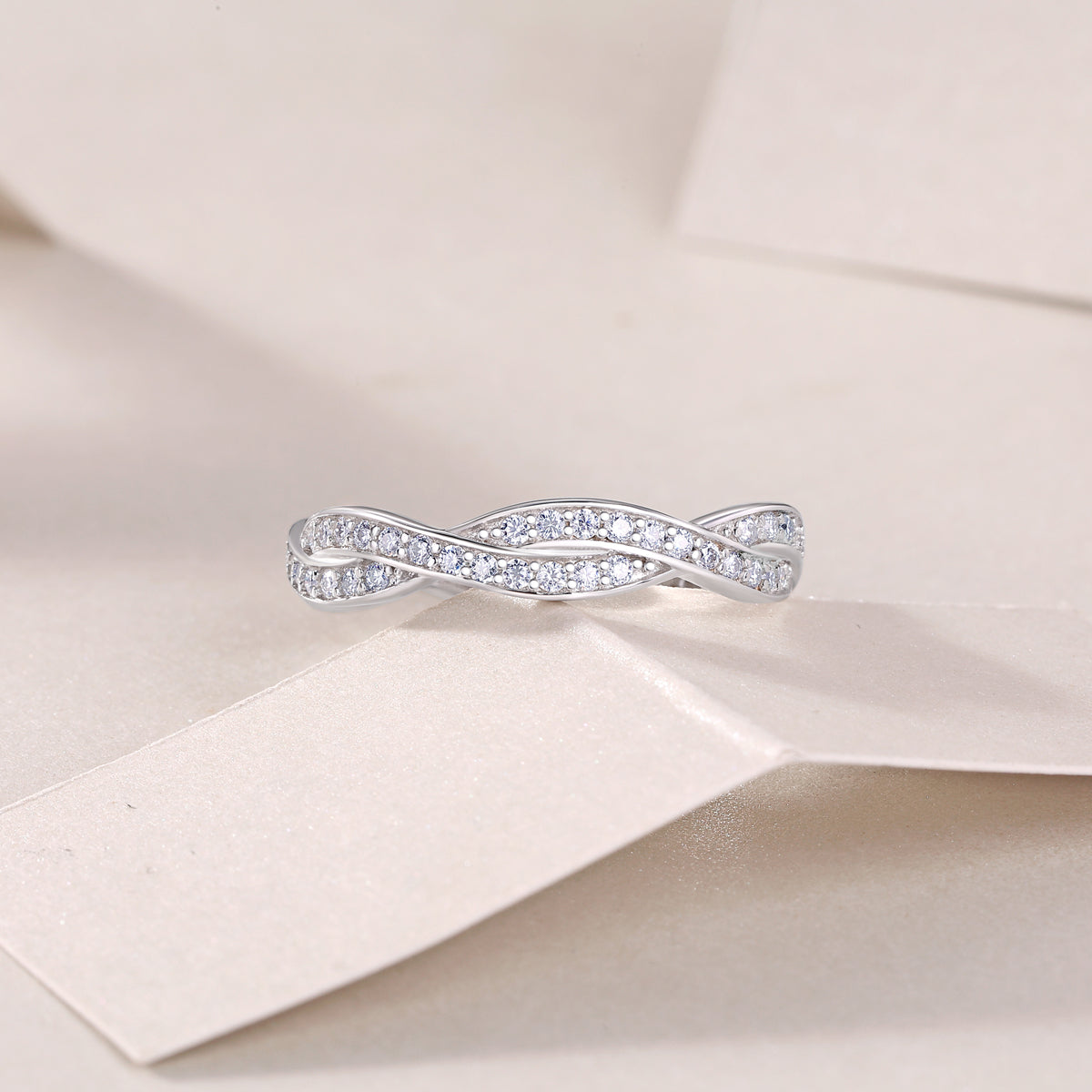 Twilight Cross Moissanite Ring